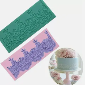 Curved floral Lace silicone mould