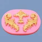 3 cavity classic Baroque decor silicone mould