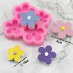 4 cavity flower silicone mould