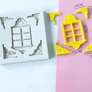 Window frame with corners silicone Mould