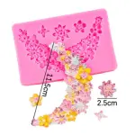 Curved detailed Flower boarder silicone mould