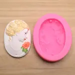 Lady vintage brooch Silicone Mould