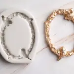 Oval frame with birds silicone mould