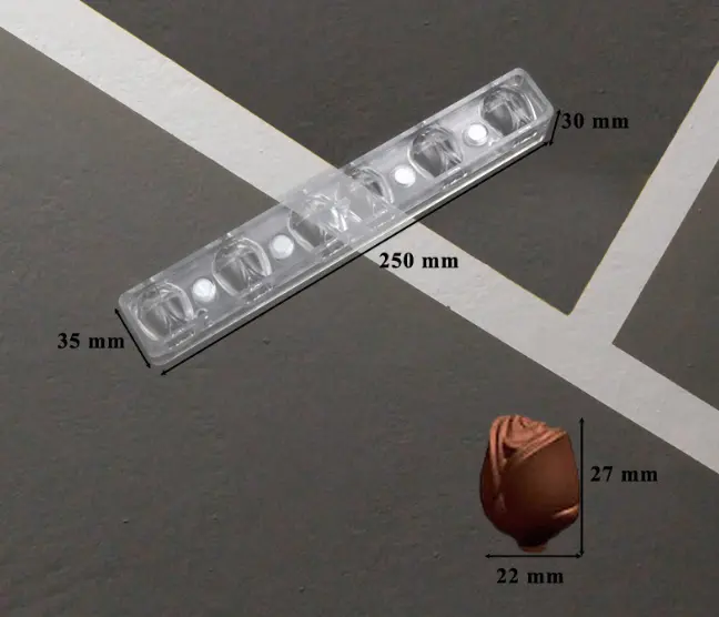 3D Rose Shape Polycarbonate Chocolate Mould