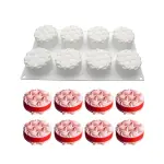 8 cavity Spiral flower design Silicone Mould for mousse,baking,desserts etc