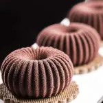 6 cavity Spiral Donut shaped Silicone Mould for mousse,baking,desserts etc