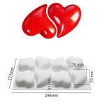 8 cavity heart shaped Silicone Mould for mousse,baking,desserts entremet mould