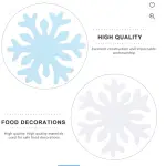 10 pcs Edible snowflake Wafer Paper cake topper