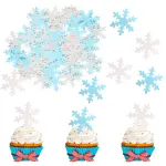 10 pcs Edible snowflake Wafer Paper cake topper