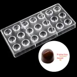 Cake Decor 21 Cavity Deep Round Dome Shaped Polycarbonate Chocolate