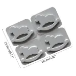 4 cavity 3D Unicorn Rocking horse silicone mould