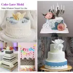 3 line Silicone Embossing Sugar Lace Mould Gum Paste Fondant Icing Cake Decoration Mat style 3