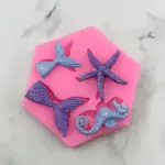 3D Sea theme Mermaid Tail silicone mould