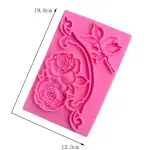 2 Bunch peony flower with leaf silicone Mould