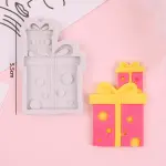 Double gift box with polka dots silicone fondant mould style 2