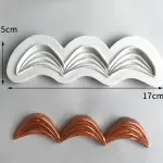 Vintage Large Drape Design Wedding Cake Border Decoration Silicone Mould