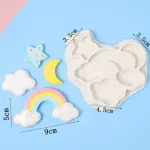 3D Rainbow cloud star moon Silicone mould