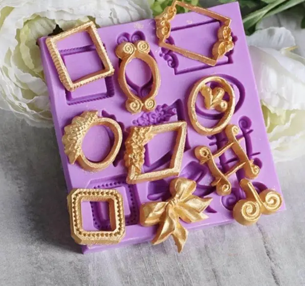 Vintage Small multiple cavity frame silicone Mould