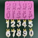 Silicone Number Silicone Mould for chocolate fondant popsicle