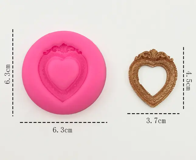 Heart shaped frame silicone mould