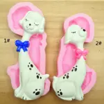 Cute Dalmatian dog Male female dog silicone mould