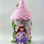 3D Cute Girl holding skirt Silicone Mould