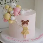 1 pcs Cute girl cake toy topper