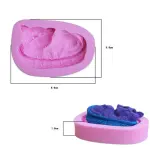 Cat sitting in basket silicone mould