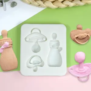 Baby shower baby bottle and nipple Silicone mould