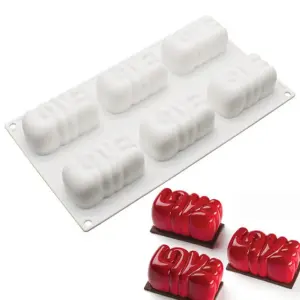 6 cavity Love Silicone Mould for mousse,baking,desserts etc