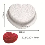 Rose Heart shaped Silicone Mould for mousse,baking,desserts etc