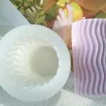 Wavy wave shaped silicone candle mould