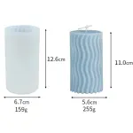 Wavy wave shaped silicone candle mould