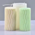 Wavy wave shaped silicone candle mould
