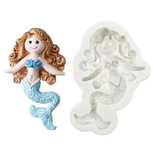 Cute 3D Mermaid silicone mould
