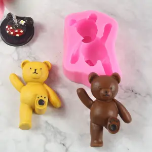 Cute Dancing Teddy Bear silicone mould
