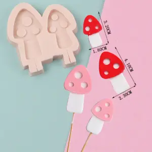 2 cavity Mushroom Silicone Mould