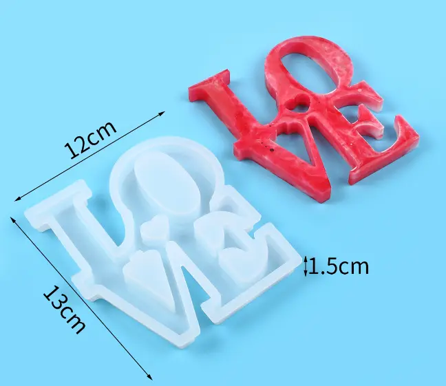 1 pcs Large Love silicone mould