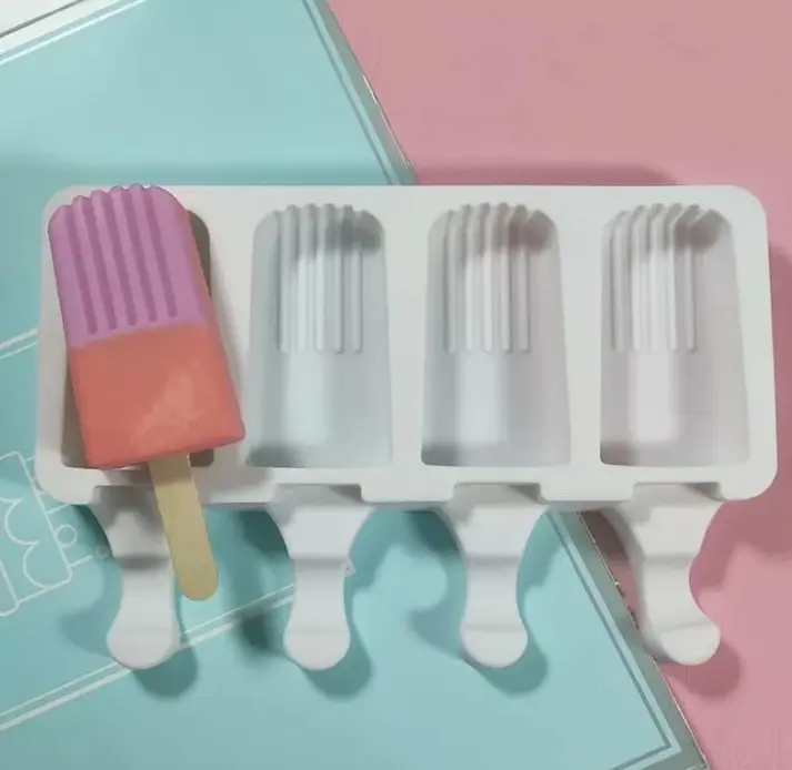 Vertical Striped rectangle Silicone Cakesicle Mould