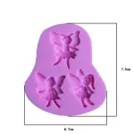 Cute 3 Cavity Angel with wings silicone mould