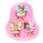 Cute 3 Cavity Angel with wings silicone mould
