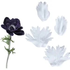 Anemone Flower Leaf Veiner Silicone Mould