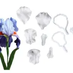 9 pcs Iris Flower petal veiner and cutter set
