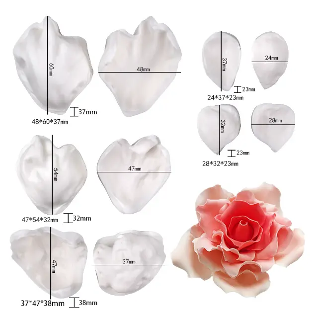 10 pcs Peony flower petal veiner set