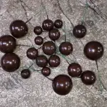 20 pcs Coffee Brown round mixed sizes faux balls