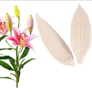 Lily Flower Leaf veiner mould style 4