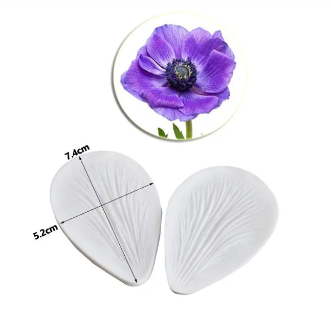 Anemone Flower petal veiner mould