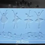 Ballerina Musical Notes theme Lace Mat