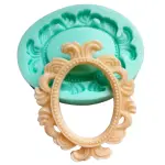 Large Oval carved Frame silicone mould