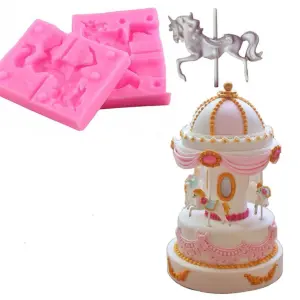 3D Carousel Horse Shape Silicone mould